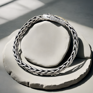 Hand Braided Silver Bracelet (Item No. B0671）