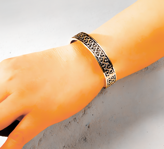 Greek Key Enamel Silver Bangle (Item No. TDBS0012）