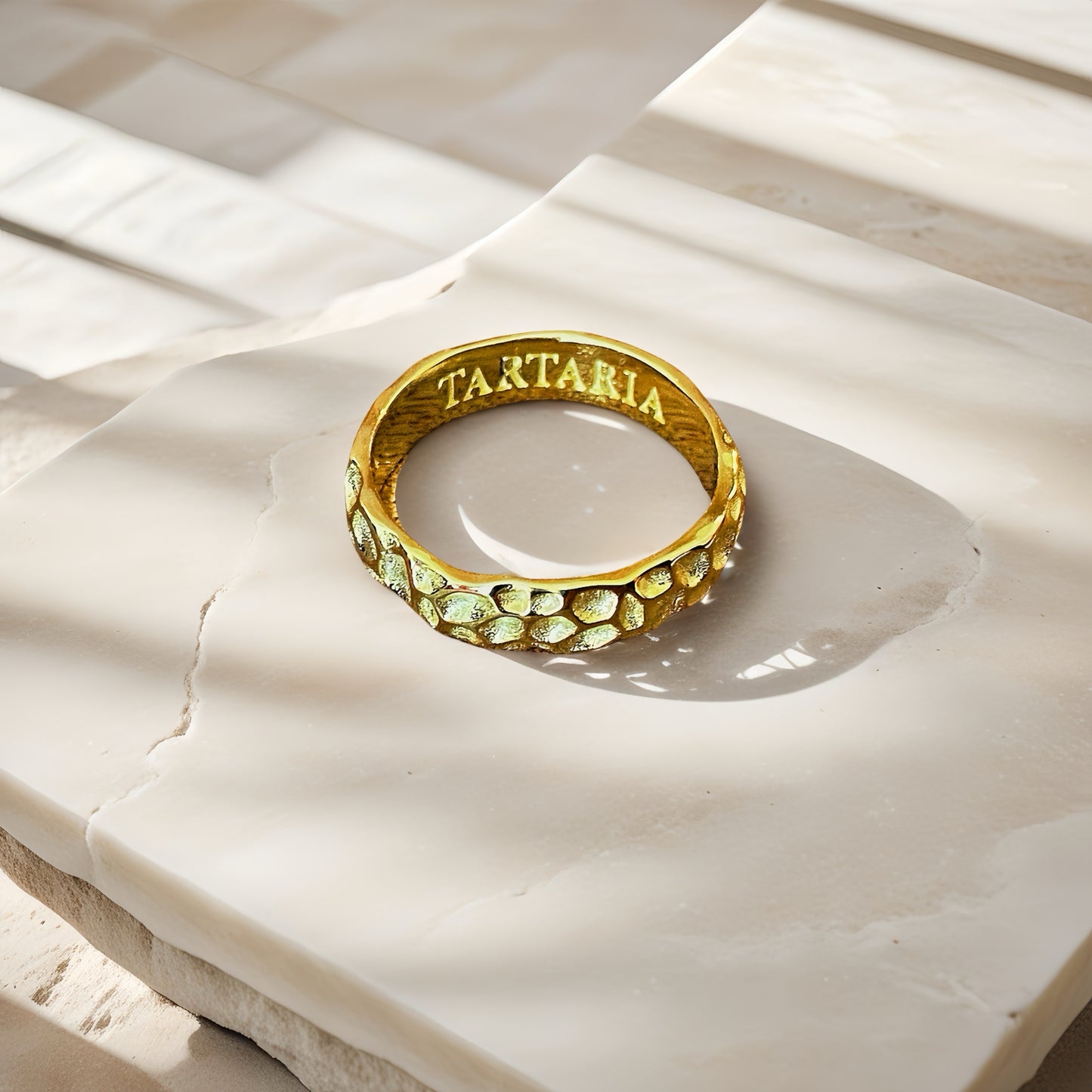 Hammered Sterling Silver/9k/14k/18k Gold Ring (Item No. GR0005）