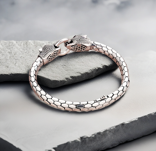 Panther Fashion Silver Bracelet (Item No. B0691）