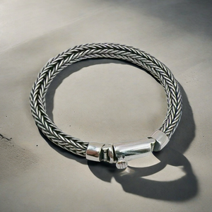 Braided Silver Bracelet (Item No. B0666）