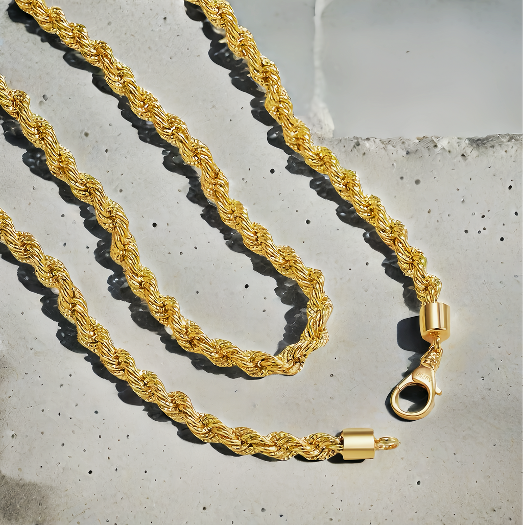 Braided 18k Gold Necklace Chain (Item No. GN0013）