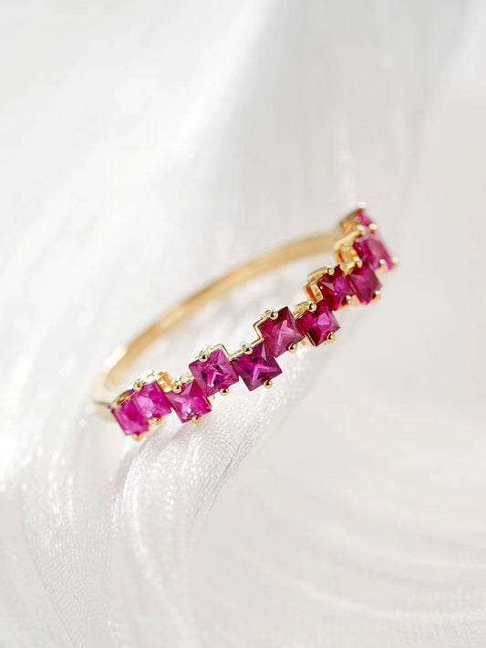 Rainbow Sapphire 18k Gold Ring (Item No. SA095）