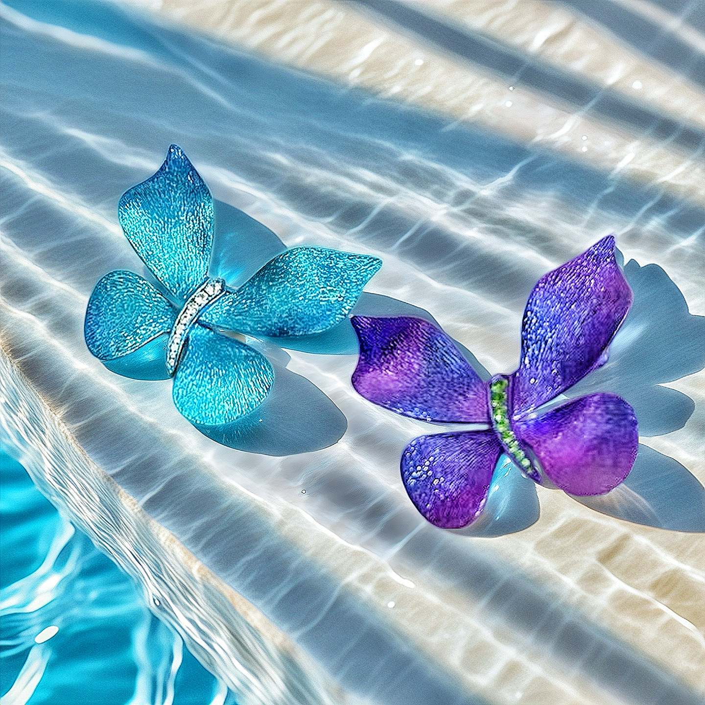 Anodized Titanium Tsavorite Sapphire Brooch (Item No. TA011）