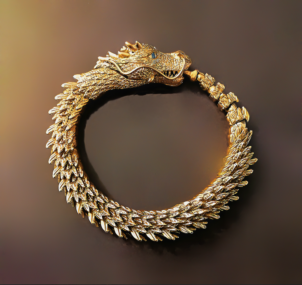 Gold Dragon Bracelet Chain (Item No. GB0022)