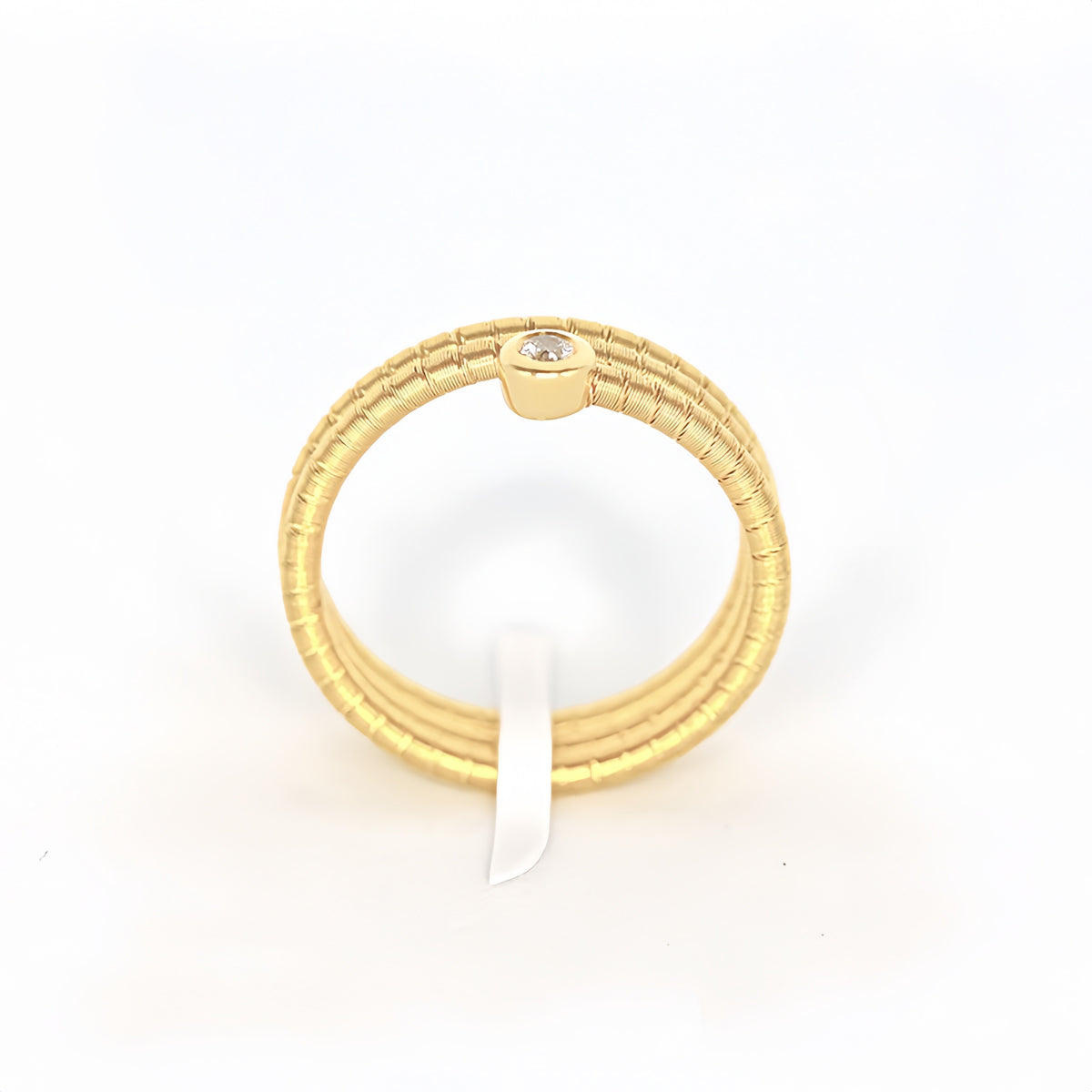 Tripple Twisted 18k Gold Diamond Ring (Item No. SX91CR）
