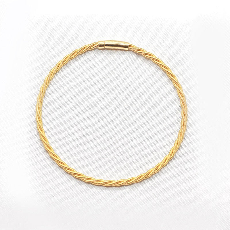 Twisted 18K Gold Bracelet (Item No. SX031CB)