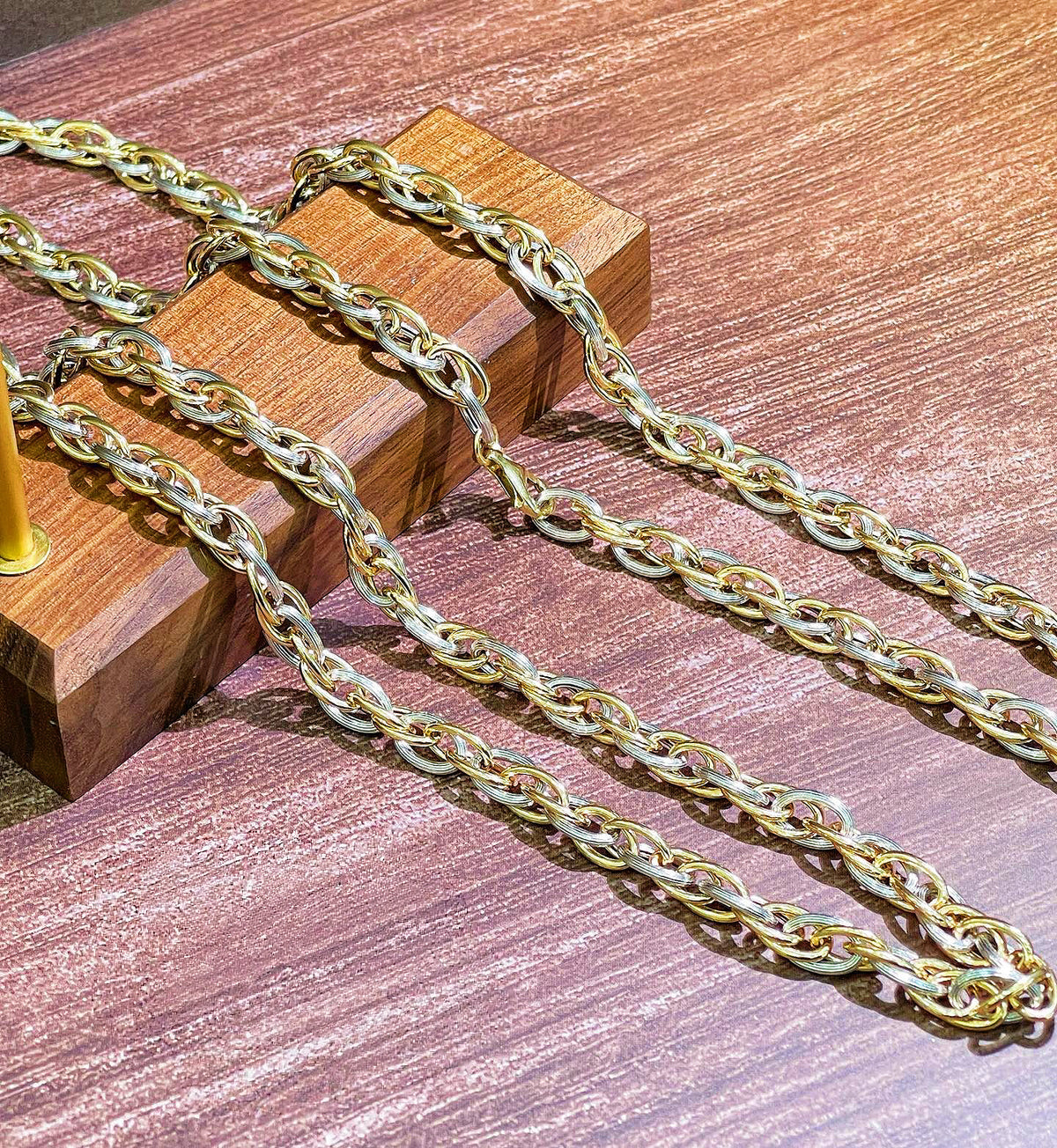 Curb Link 18k Gold Necklace (Item No. SJN014）