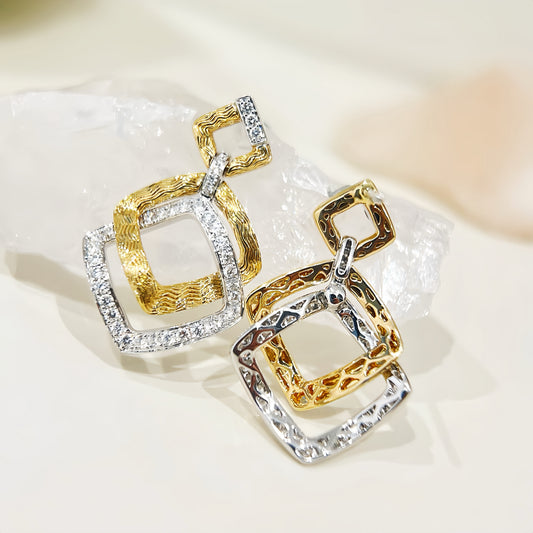 Vintage 18k Gold Diamond Earring (Item No. VT328)