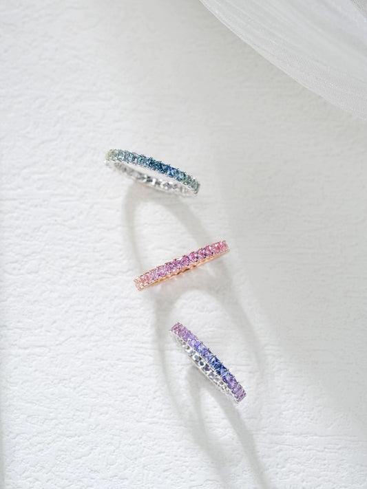 Rainbow Sapphire 18k Gold Ring (Item No. SA030）