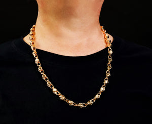 Skull Sterling Silver/9k/14k/18k Necklace Chain (Item No. GN0006）