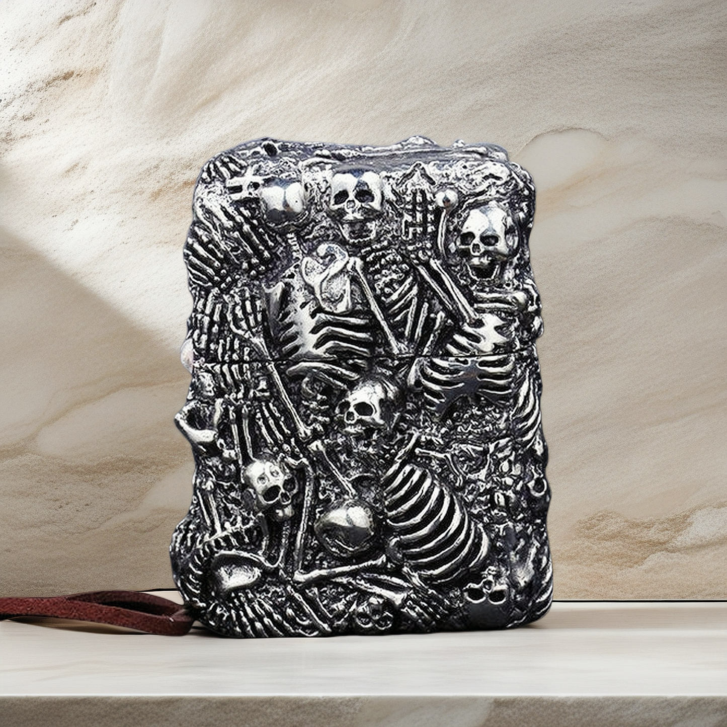 Burial Skull Zippo Lighter Case  (Item No. L0009)