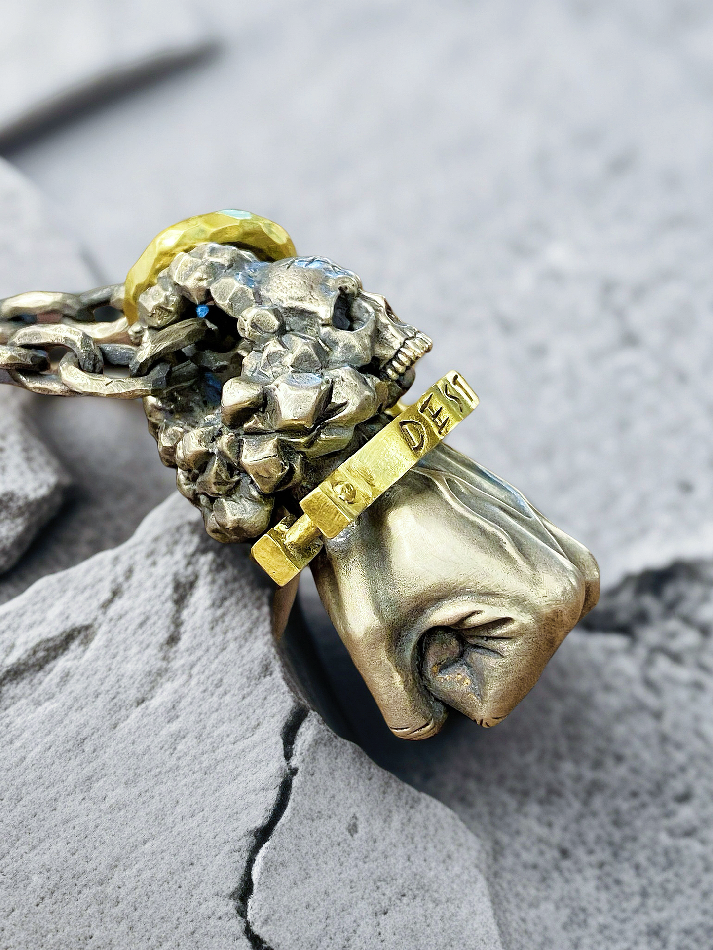 Power Fist Destiny Silver Pendant (Item No. SC033)