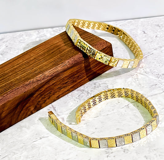 Ice Laser 18K Gold Bracelet (Item No. SJB008）