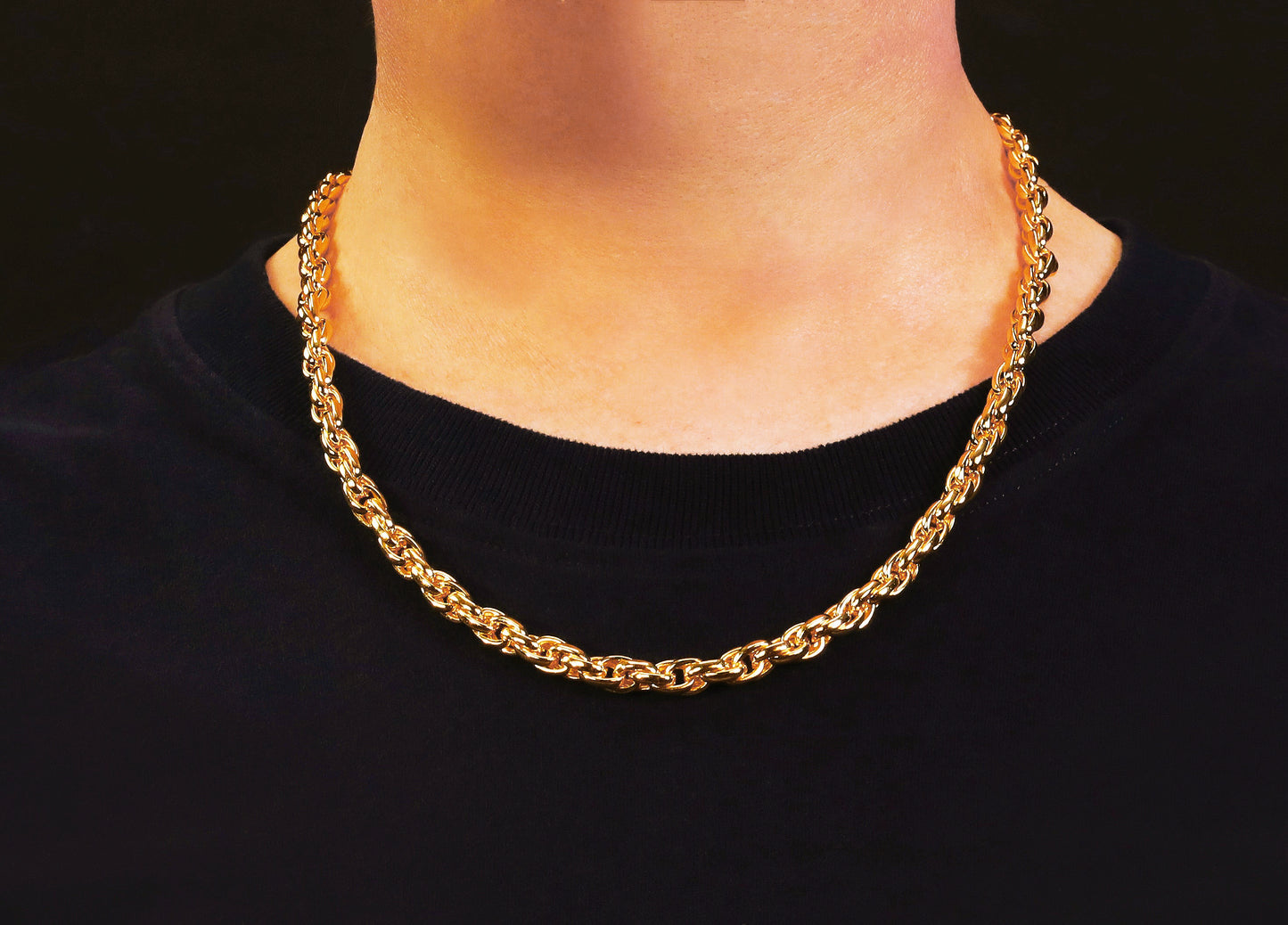 Classic Sterling Silver/9k/14k/18k Gold Necklace Chain (Item No. GN0001）