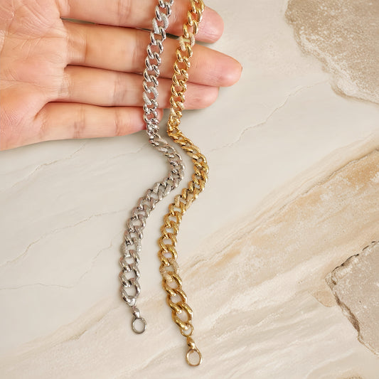 Cuban 18k Gold Diamond Bracelet (Item No. VT133）