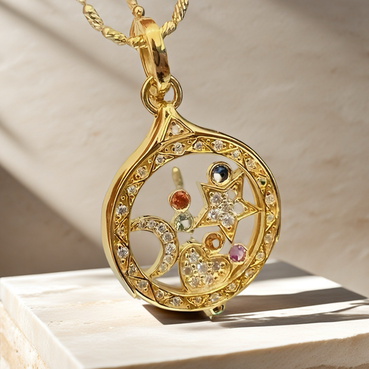 Vintage 18k Gold Diamond Pendant (Item No. VT098）