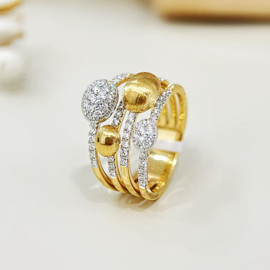 Vintage 18k Gold Diamond Ring (Item No. VT5231）
