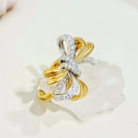 Butterfly Vintage 18k Gold Diamond Ruby Ring  (Item No. VT271)