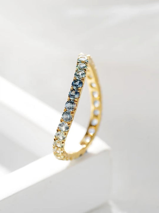 Rainbow Sapphire 18k Gold Ring (Item No. SA035）