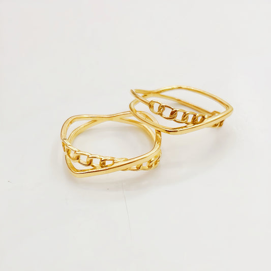 Geometry 18k Gold Ring (Item No. HFR042）