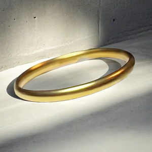 Handmade Hollow 24K Gold Bangle (Item No. GB0026)