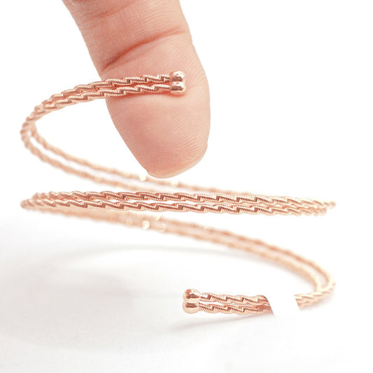 Elastic Muti-layer Twisted 18K Gold Bracelet (Item No. DG021CB)