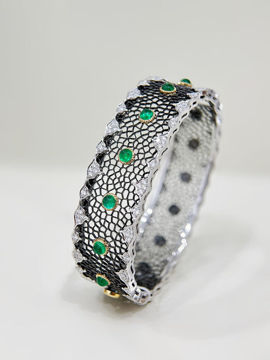 Lace Vintage 18k Gold Diamond Bracelet (Item No. VT496）