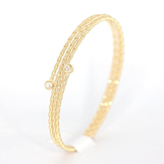 Elastic Muti-layer Twisted 18K Gold Bracelet (Item No. DG041CB)