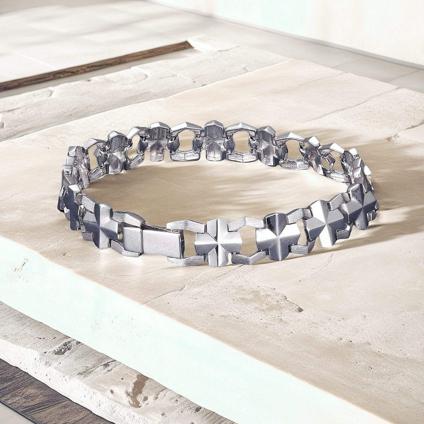 Classic Platinum Gold Bracelet (Item No. GB0039)