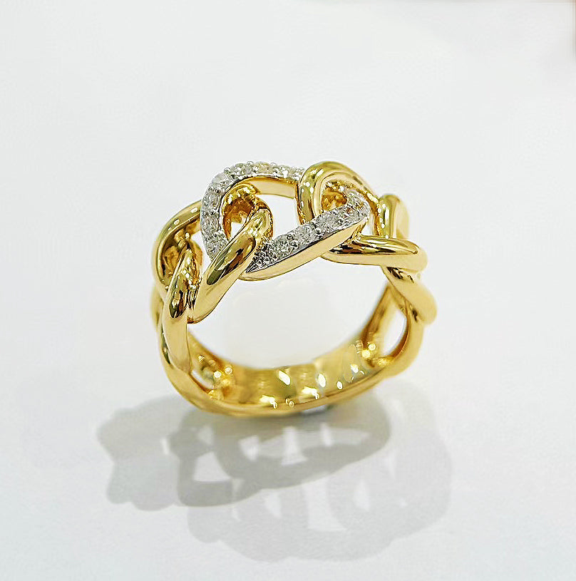 Vintage 18k Gold Diamond Ring (Item No. VT256）