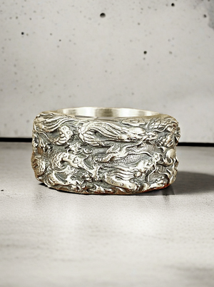 Nine Dragon Silver Ring (Item No. R0125)