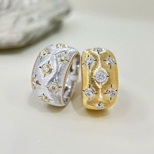 Vintage 18k Gold Diamond Ring (Item No. VT492）