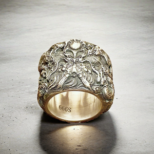 Nine Dragon Silver Ring (Item No. R0125)