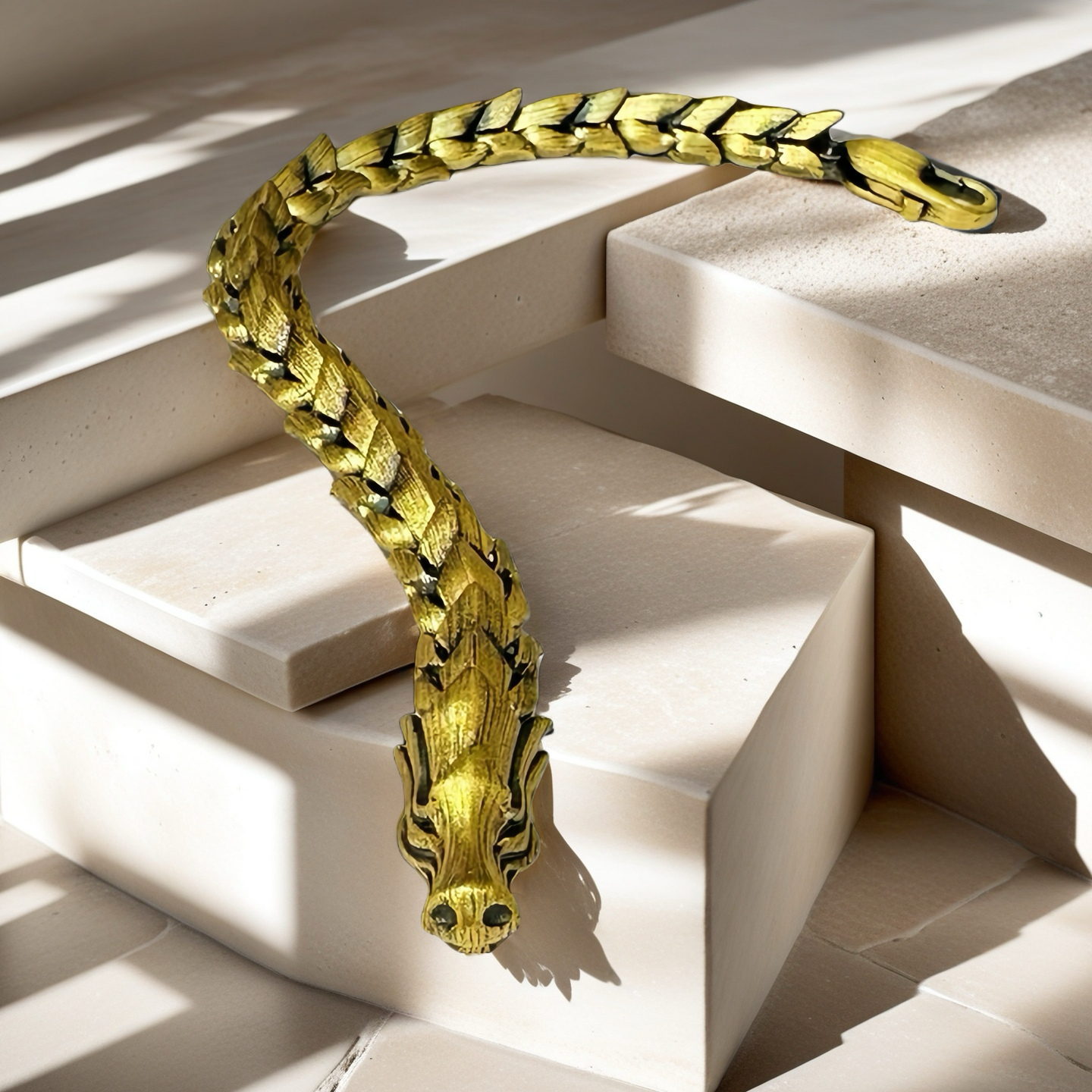 Gold Dragon 24k Gold Bracelet Chain (Item No. GB0029)