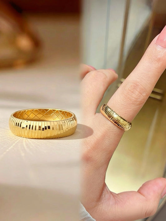Laser 18k Gold Ring (Item No. HFR004）