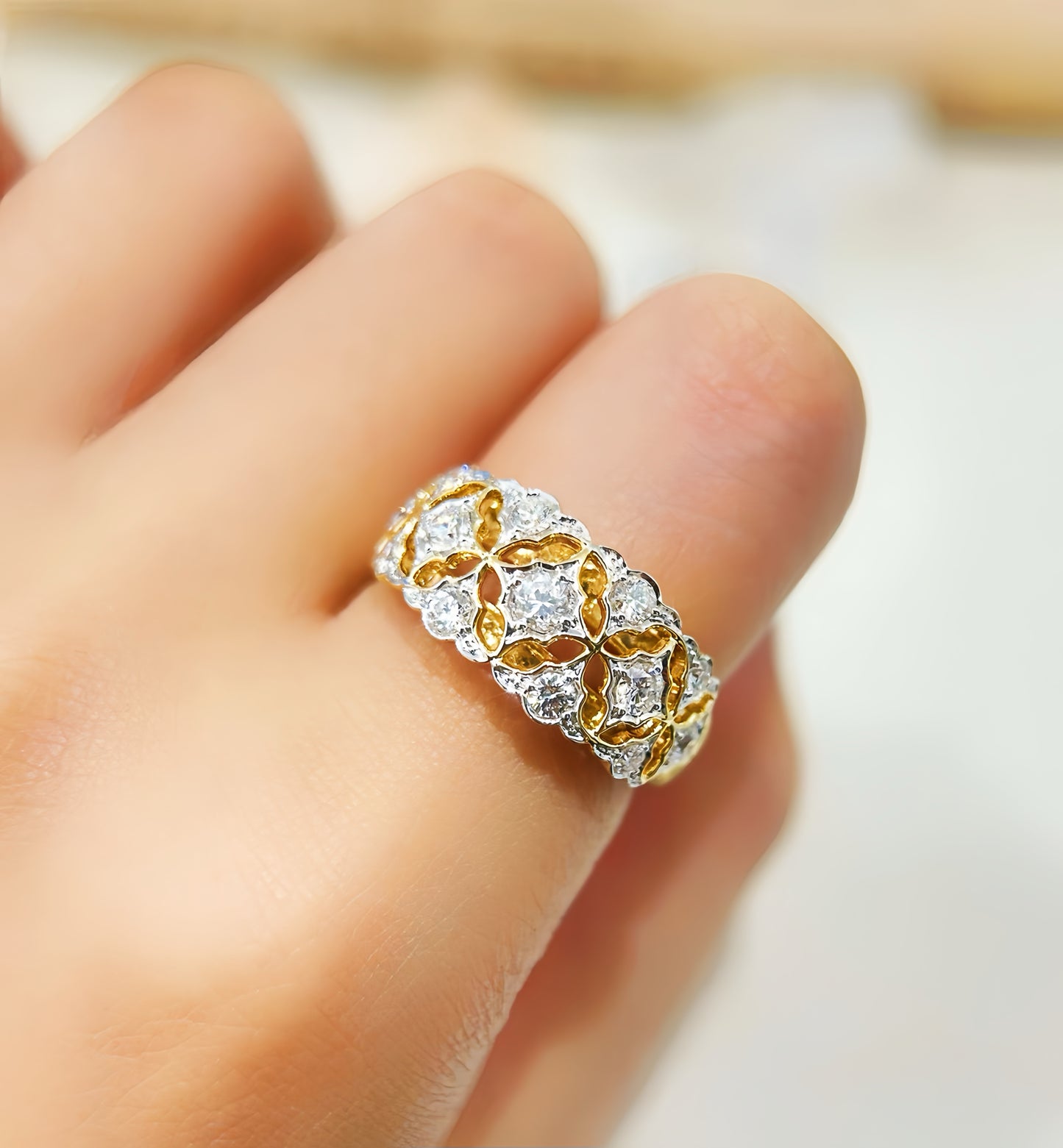 Vintage 18k Gold Diamond Ring (Item No. VT (Item No. VT 282)