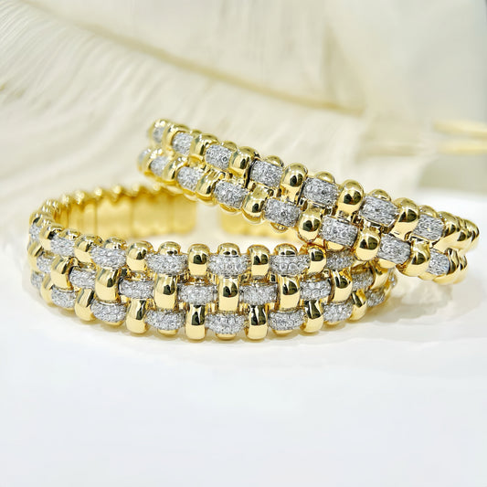 Vintage 18k Gold Diamond Bracelet (Item No. VT425）