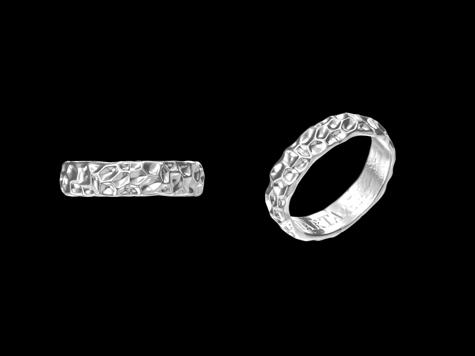 Hammered 9k/14k/18k Gold Ring (Item No. GR0009） Tartaria Onlinestore