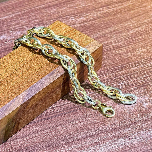 Curb Link 18K Gold Bracelet (Item No. SJB001）