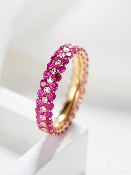 Ruby 18k Gold Ring (Item No. SA117）