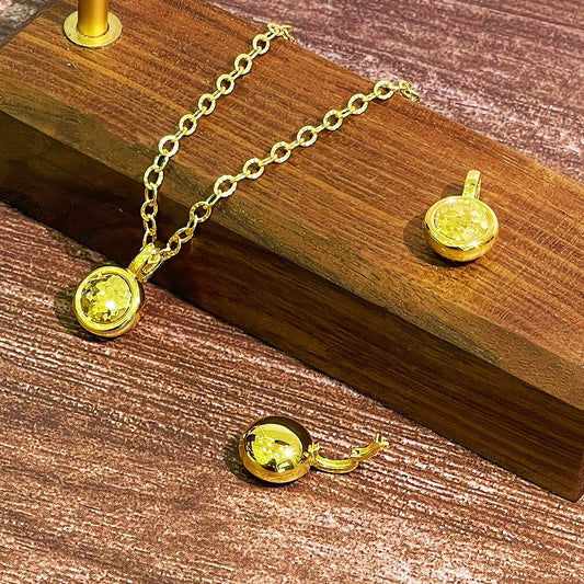 Bubble Diamond-like 18k Gold Pendant (Item No. SJP004）