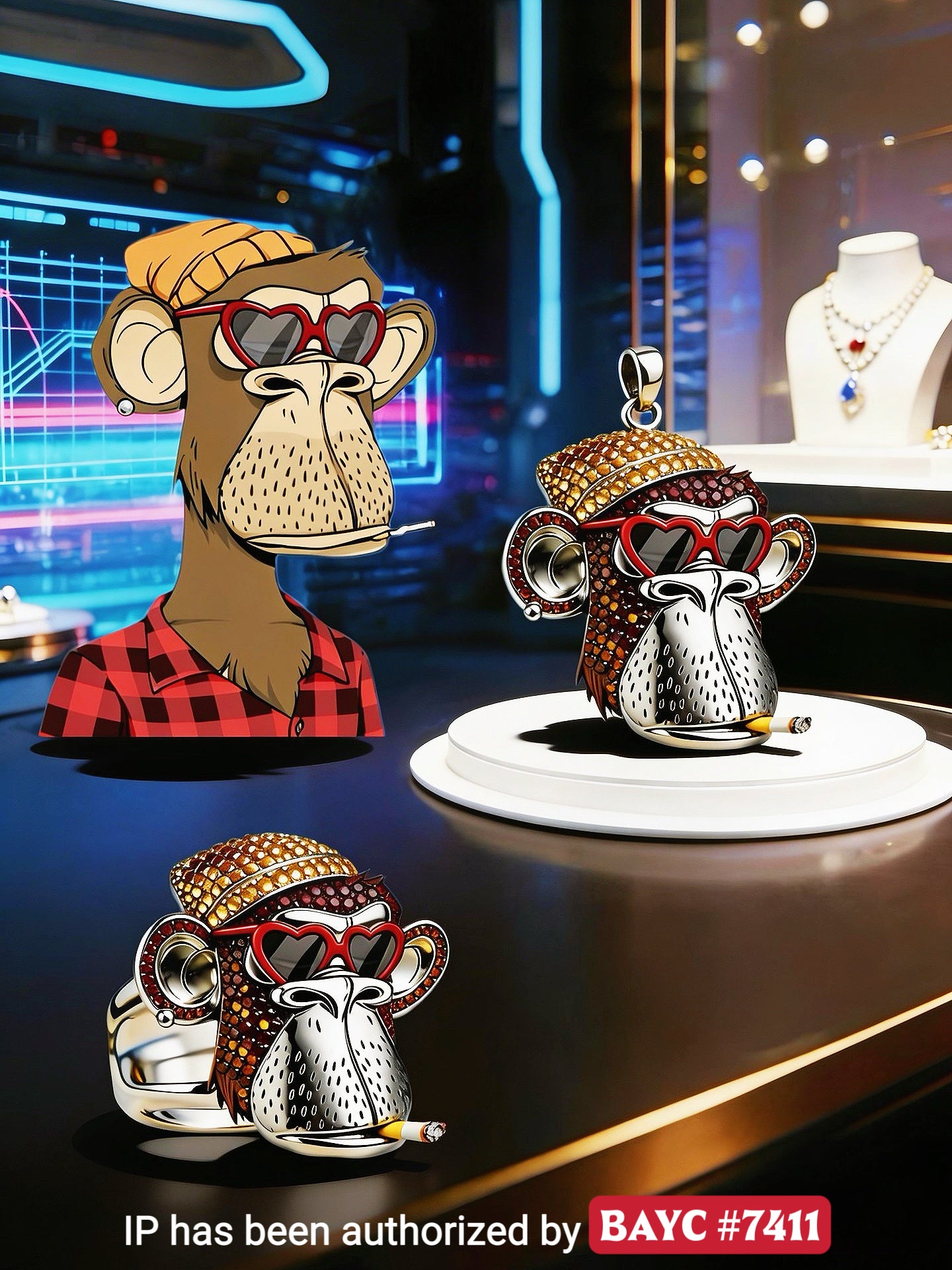 Bored Ape Yacht Club NFT Custom Jewelry