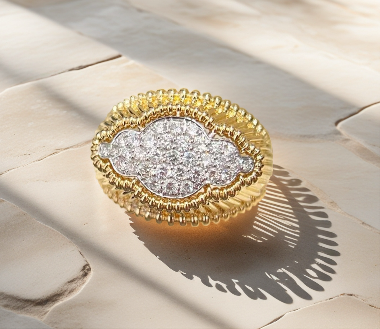 Cake 18k Gold Diamond Ring (Item No. VT229）