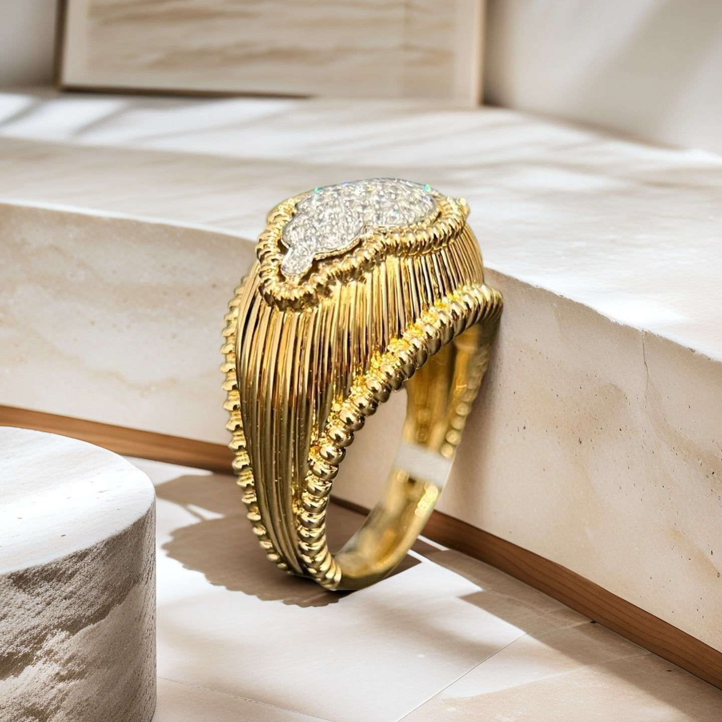 Cake 18k Gold Diamond Ring (Item No. VT229）