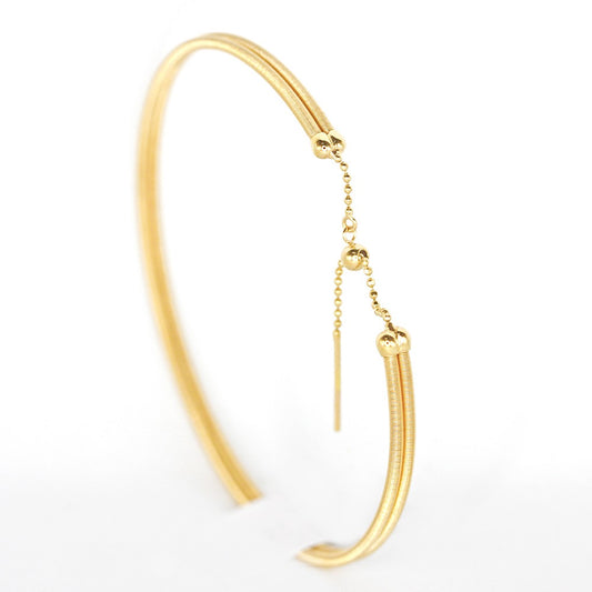 Twisted 18K Gold Bracelet (Item No. SR021CB）