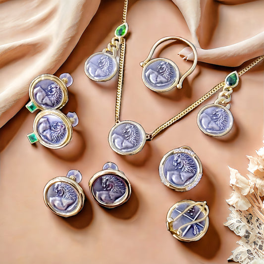 Lion Ancient Coin Medallion 18K Gold Collection (Item No. COIN009）