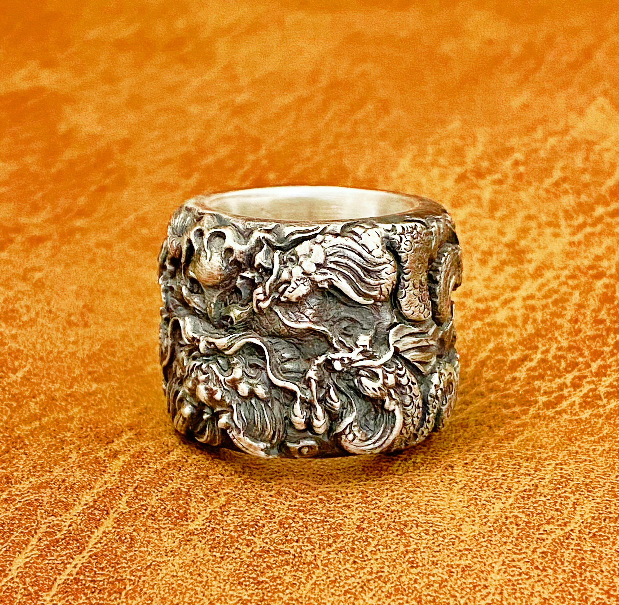 Nine Dragon Silver Ring (Item No. R0125) Tartaria Onlinestore