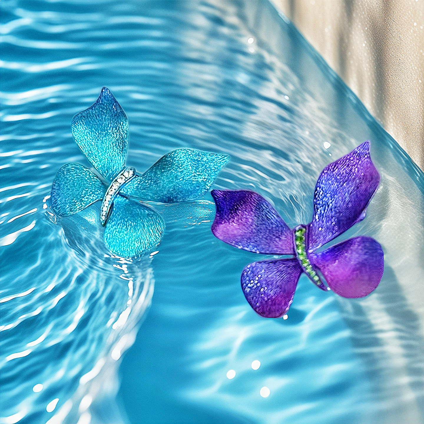 Anodized Titanium Tsavorite Sapphire Brooch (Item No. TA011）