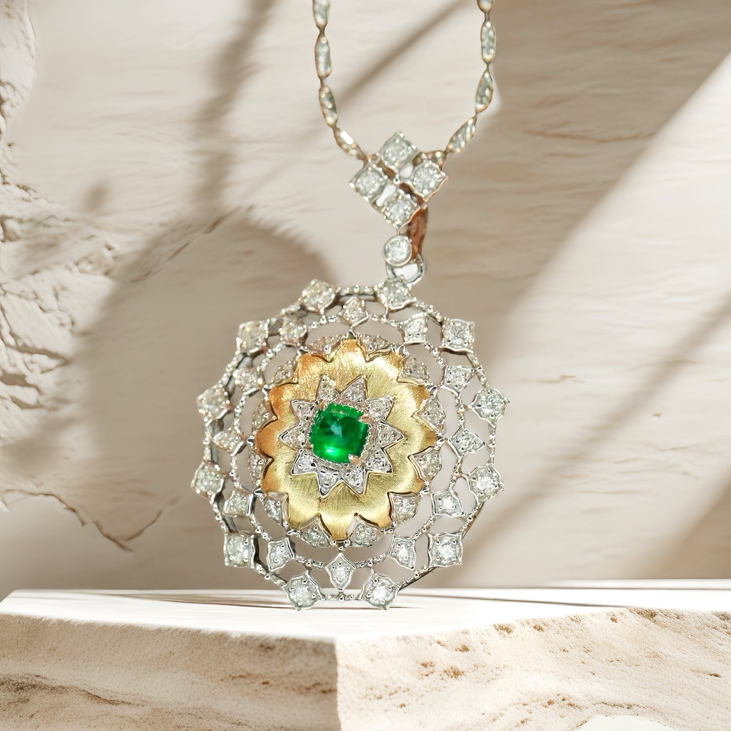 18k Gold Diamond Pendant (Item No. VT203）